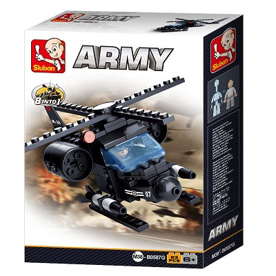 Army Helicopter 93 Pcs Construction Set