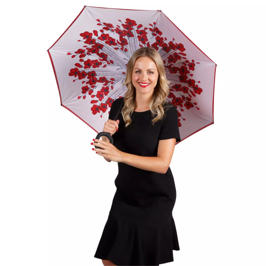 Poppy Mpressions Fields of Poppies Reversible Umbrella