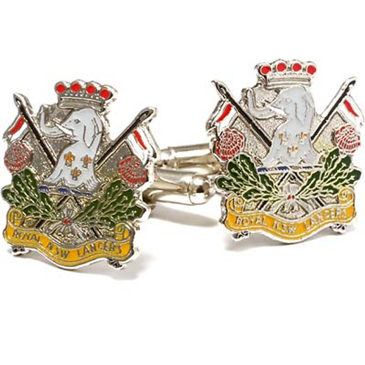 RNSWL Cuff links Royal New South Wales Lancers (RNSWL) 20mm full colour enamel cuff links. Order now from the military specialists. These beautiful gold plated cuff links are the perfect accessory for work or function