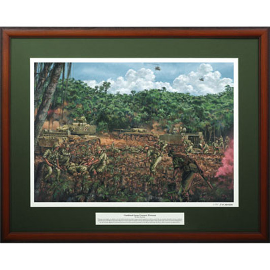 Combined Arms Contact Framed LTD Print The stunning Vietnam Combined Arms Contact Framed Limited Edition Print from the military specialists. Only 250 available. Measures 780mm x 590mm. For Australian soldiers Vietnam was largely a war of