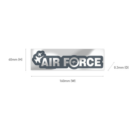 Air Force Metallic Sticker