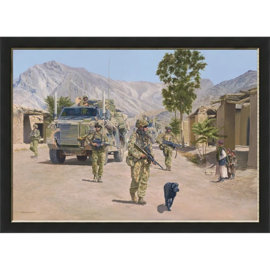 Operation Slipper Full Size Framed Canvas Print