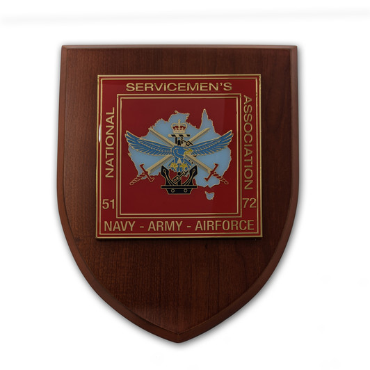 Nashos QLD Plaque Exceptional Nashos Queensland Plaque, order now from ##Tag3##. Perfect as a presentation for appreciation. Official Queensland Nashos plaque with stunning 105mm metal plate featuring the National Serv