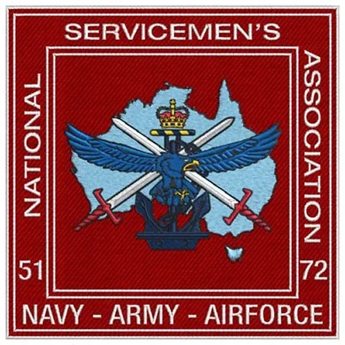 Nashos QLD Pocket Badge A quality official Nashos Queensland Pocket Badge order now from the military specialists. Superbly embroidered Queensland Nashos pocket badge with the National Servicemen's Association insignia in ex