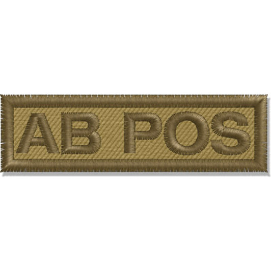 Contact Gear Blood Group Patch AB Pos Buy The Contact Gear AB Positive Blood Group Patch from the military specialists, this is an essential part of your field uniform. The new and improved blood group patch is smaller and easier to read.