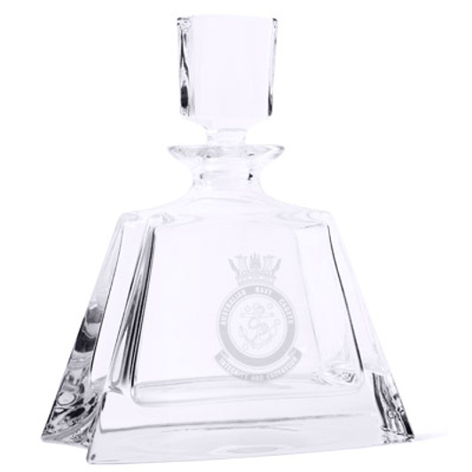 ANC Bohemia Crystal 500ml Decanter Exceptional quality ANC Bohemia Crystal 500ml Decanter, order now from Military Shop. This quality  heavy crystal decanter stands approximately 215mm tall and measures 180mm at the base.  Sandblasted