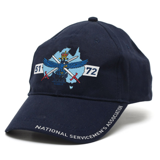 Nashos Cap 51-72 A special Nashos cap, buy now from the military specialists. Get your official Nashos cap with the National Servicemen's Association of Australia insignia in quality embroidery on the front panel and