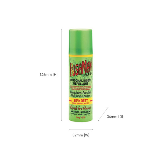 Bushman Plus Aerosol 50g 20% w/Sunscreen
