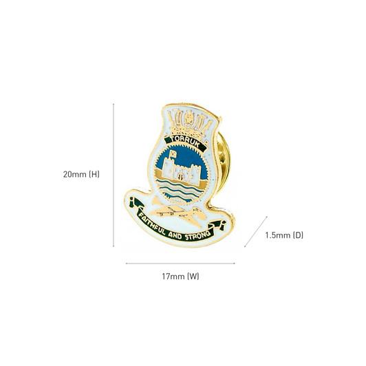 HMAS Tobruk Lapel Pin