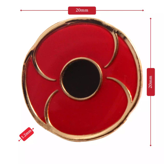 2D Poppy Recollections Lapel Pin