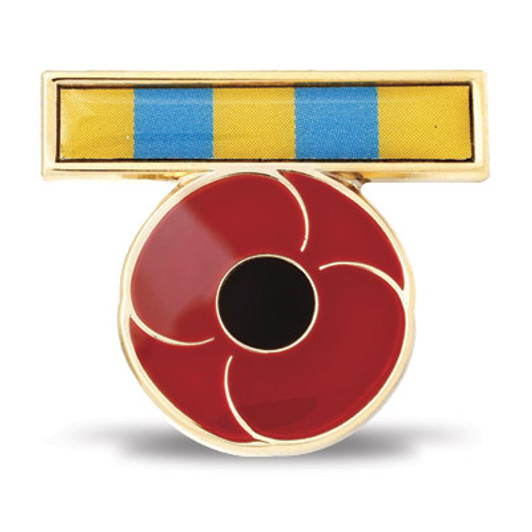 Korea Ribbon Poppy Lapel Pin This vivid Korea 25 mm ribbon badge available from the military specialists connects us to all Australians who served in the Korean War of 1950-1953 as part of an international force striving for peac Korea Ribbon Poppy Lapel Pin This vivid Korea 25 mm ribbon badge available from the military specialists connects us to all Australians who served in the Korean War of 1950-1953 as part of an international force striving for peac