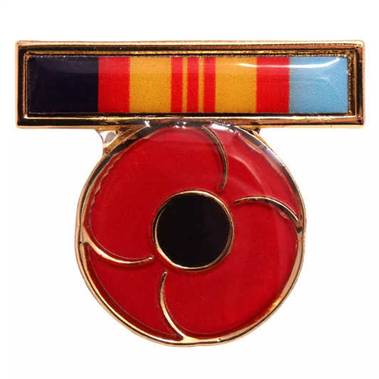 Vietnam Ribbon Poppy Lapel Pin Vietnam Ribbon Poppy Lapel Pin