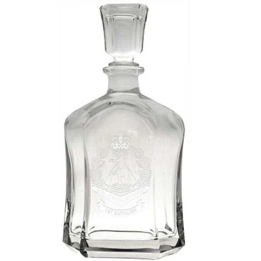 1 RAR Italian Glass Decanter 1st Battalion Royal Australian Regiment (1RAR) crest etched on a stylish 750ml decanter from Military Shop. Order online now. This high quality Italian glass decanter will look perfect in you cabinet