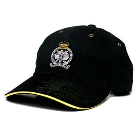 AALC Black Cap This Australian Army Legal Corps (AALC) cap is both stylish and practical with its cool looks. Buy now from the military specialists. This quality heavy brushed cotton cap has the AALC crest embroider