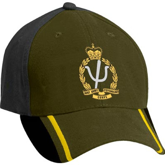 AAPSYCH Brushed Cotton Cap This Australian Army Psychology Corps (AA PSYCH) cap is both stylish and practical with its cool two colour design. Buy now from the military specialists. This quality heavy brushed cotton cap has the AAPSYCH Brushed Cotton Cap This Australian Army Psychology Corps (AA PSYCH) cap is both stylish and practical with its cool two colour design. Buy now from the military specialists. This quality heavy brushed cotton cap has the