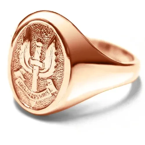 SASR 9ct Rose Gold Ring Order the stunning Special Air Service Regiment (SASR) Solid 9ct Rose Gold Ring today from the military specialists. Our quality rings are custom-made to order - please choose carefully as changes to