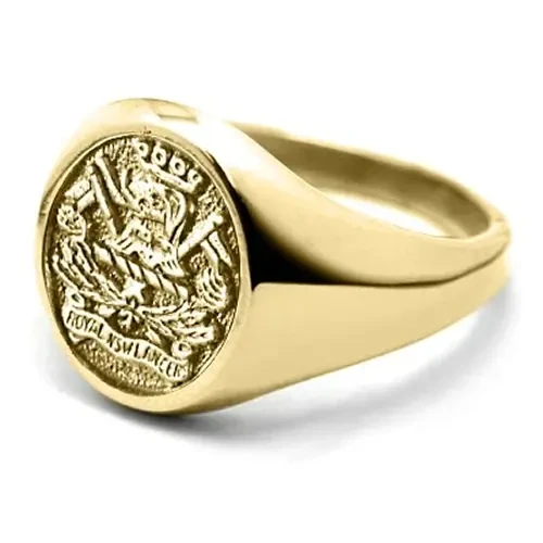 RNSWL 18ct Yellow Gold Ring Order the stunning Royal New South Wales Lancers (RNSWL) Solid 18ct Yellow Gold Ring today from the military specialists. Our quality rings are custom-made to order - please choose carefully as change