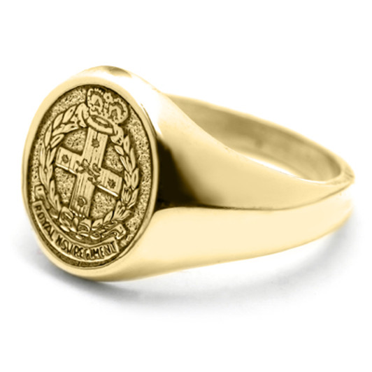 RNSWR 18ct Yellow Gold Ring Order the stunning Royal New South Wales Regiment (RNSWR) Solid 18ct Yellow Gold Ring today from the military specialists. Our quality rings are custom-made to order - please choose carefully as chang