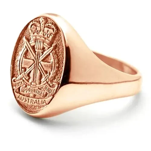 AAS 18ct Rose Gold Ring Stunning Army Apprentices School (AAS) Solid 18ct Rose Gold Ring order today from the military specialists. Our quality rings are custom-made to order - please choose carefully as changes to or cancel
