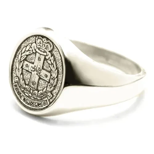 RNSWR 18ct White Gold Ring Order the stunning Royal New South Wales Regiment (RNSWR) Solid 18ct White Gold Ring today from the military specialists. Our quality rings are custom-made to order - please choose carefully as change