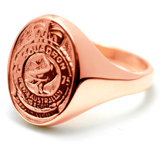 75SQN 18ct Rose Gold Ring Stunning 75 Squadron (75SQN) Solid 18ct Rose Gold Ring order today from the military specialists. Our quality rings are custom-made to order - please choose carefully as changes to or cancellation of