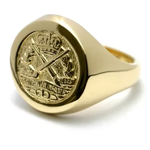 RAInf 9ct Yellow Gold Ring Order the stunning Royal Australian Infantry Corps (RA Inf) Solid 9ct Yellow Gold Ring today from the military specialists. Our quality rings are custom-made to order - please choose carefully as chan