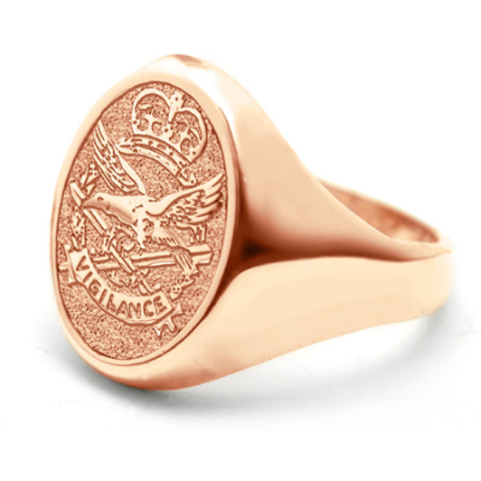 AAAvn 9ct Rose Gold Ring Stunning Australian Aviation Army Corps (AAAvN) Solid 9ct Rose Gold Ring order today from the military specialists. Our quality rings are custom-made to order - please choose carefully as changes to o