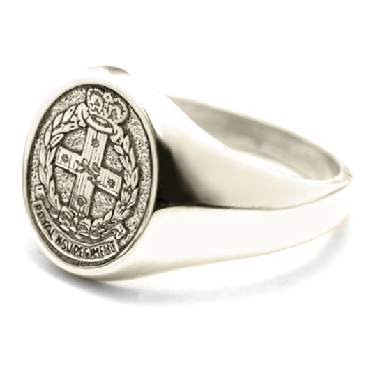RNSWR 9ct White Gold Ring Order the stunning Royal New South Wales Regiment (RNSWR) Solid 9ct White Gold Ring order from the military specialists. Our quality rings are custom-made to order - please choose carefully as changes
