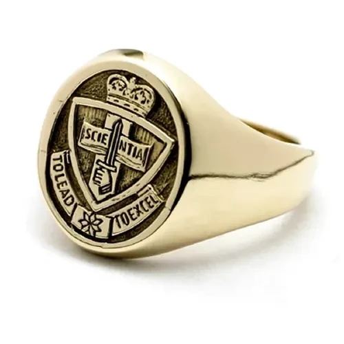 ADFA 18ct Yellow Gold Ring B Stunning Australian Defence Force Academy (ADFA) Solid 18ct Yellow Gold Ring order today from the military specialists. Our quality rings are custom-made to order - please choose carefully as changes