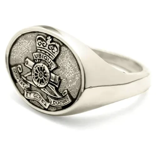 RAA 18ct White Gold Ring Stunning Royal Regiment of Australian Artillery (RAA) Solid 18ct White Gold Ring order today from the military specialists. Our quality rings are custom-made to order - please choose carefully as chan
