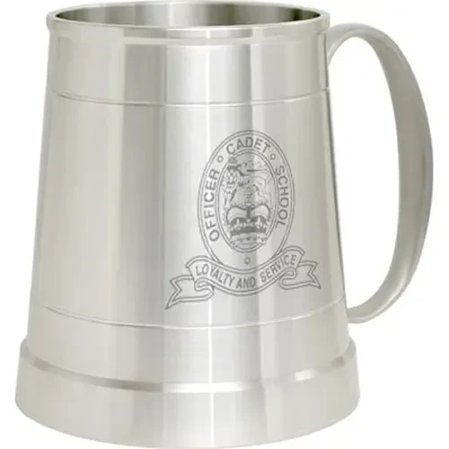 OCS Portsea Pewter Tankard Officer Cadet School (OCS Portsea) crest Engraved on a traditional pewter tankard from Military Shop. Order online now. This stylish tankard is a brilliant addition to your trophy shelf or pool room.