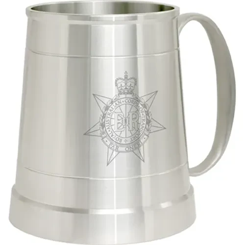 RACT Pewter Tankard Royal Australian Corps of Transport (RACT) crest Engraved on a traditional pewter tankard from Military Shop. Order online now. This stylish tankard is a brilliant addition to your trophy shelf or poo
