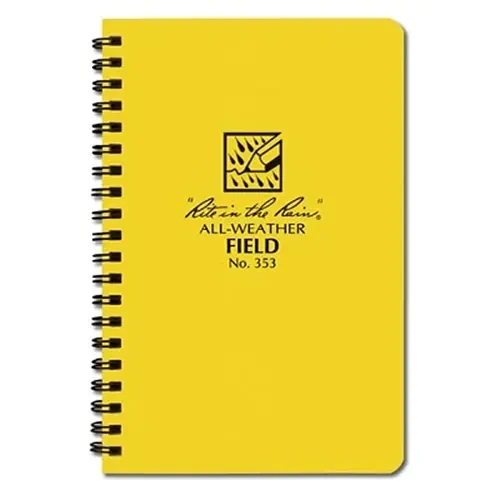 RITR AW 353 Notebook Field Pat Rite In The Rain AW 353 Notebook Field Pat order now from the military specialists. These notebooks are made with a Polydura cover and wire-o binding. The Field and Journal patterns are available with