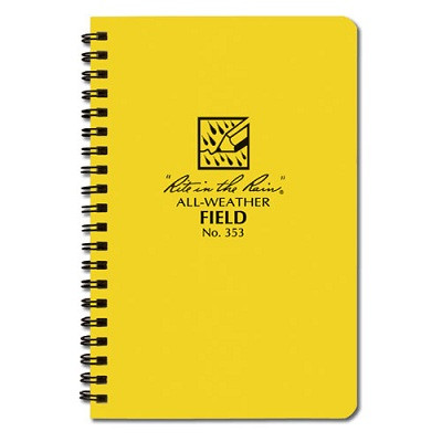 RITR AW 353 Notebook Field Pat Rite In The Rain AW 353 Notebook Field Pat order now from the military specialists. These notebooks are made with a Polydura cover and wire-o binding. The Field and Journal patterns are available with