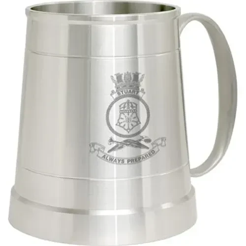 HMAS Stuart Pewter Tankard HMAS Stuart crest Engraved on a traditional pewter tankard from Military Shop. Order online now. This stylish tankard is a brilliant addition to your trophy shelf or pool room.