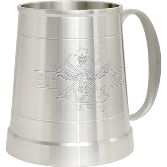 Nashos Pewter Tankard Nashos crest Engraved on a traditional pewter tankard from Military Shop. Order online now. This stylish tankard is a brilliant addition to your trophy shelf or pool room.