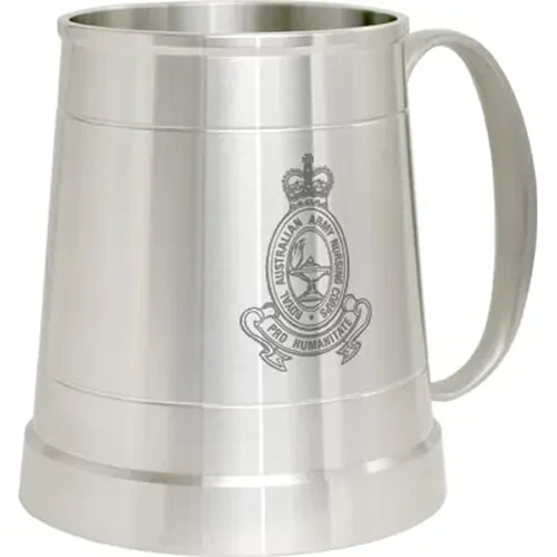 RAANC Pewter Tankard Royal Australian Army Nursing Corps (RAANC) crest Engraved on a traditional pewter tankard from Military Shop. Order online now. This stylish tankard is a brilliant addition to your trophy shelf or po