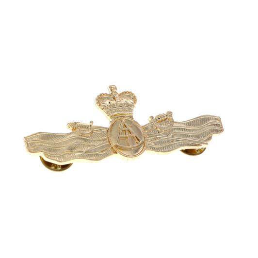 Maritime Geospatial Officer Gold Badge Small Order the Maritime Geospatial Officer Gold Badge today from the military specialists. Available in a small size, this badge is perfectly sized and features two butterfly clutch pins to make it ready f