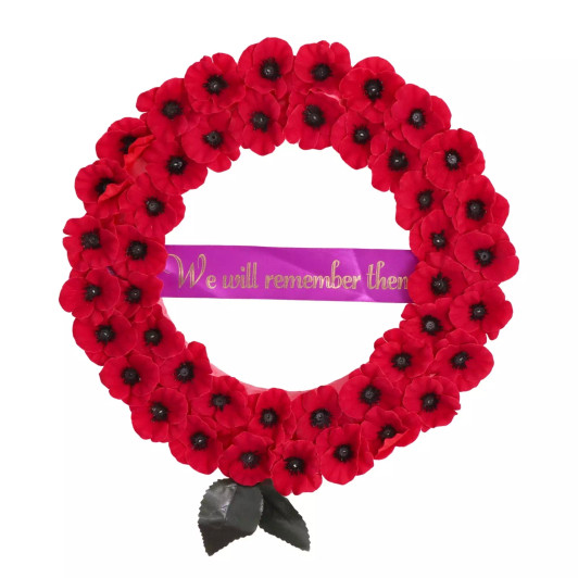 30cm Poppy Remembrance Wreath