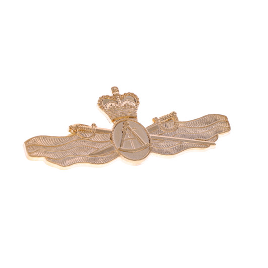 Maritime Geospatial Officer Gold Badge Large Order the Maritime Geospatial Officer Gold Badge today from the military specialists. Available in a large size, this badge is perfectly sized and features two butterfly clutch pins to make it ready f