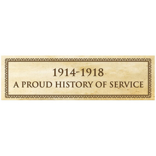 A Proud History Of Service Sticker A Proud History Of Service Sticker order now from the military specialists. Ever popular with young people these stickers are ideal to help engage. Lasting quality measuring 200mm x 60mm. Available in