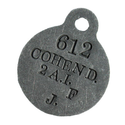 xFREE Corporal Cohen - the Lone Pine Bear ID Tag