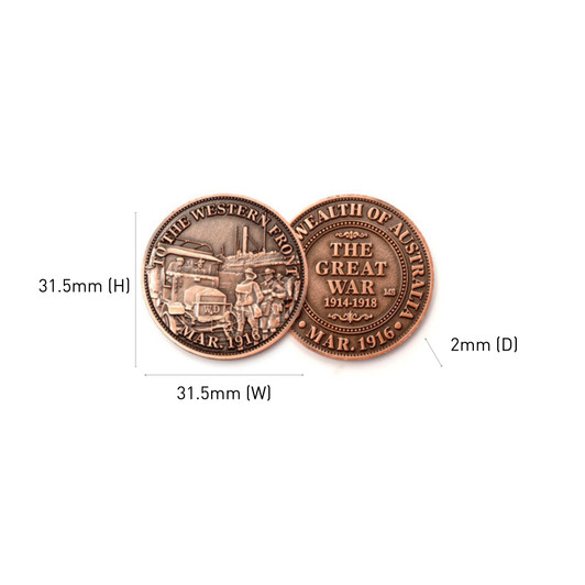 To The Western Front 1916 Commemorative Penny