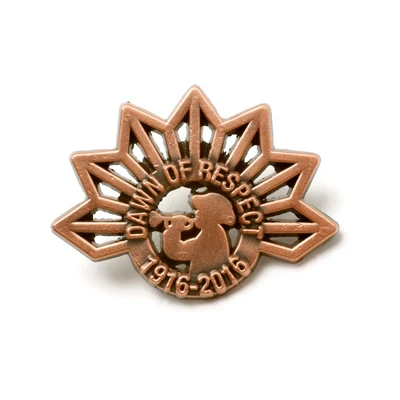 April 25 1916-2016 Dawn Of Respect Commemorative Lapel Pin On 25 April 2016 we commemorate 100 years observance of commemorations to remember Gallipoli and all who have served our nation since.  It is our tradition to stand in respect at Dawn and bow our head