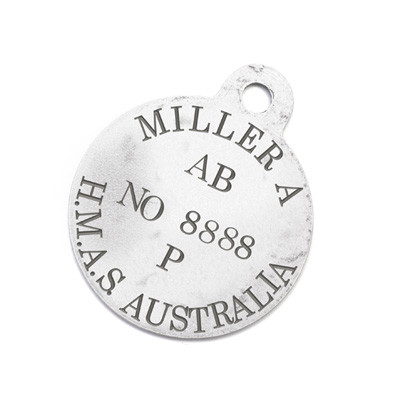 xFREE Able Seaman Miller H.M.A.S. Australia Bear ID Tag