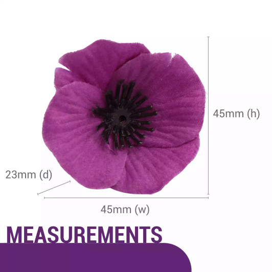Material Purple Poppy Badge