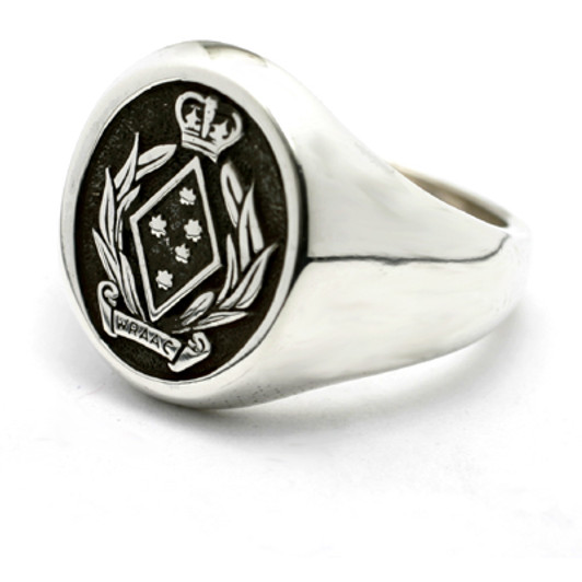 WRAAC Sterling Silver Ring Order the stunning Women's Royal Australian Army Corps (WRAAC) Solid Sterling Silver Ring today from the military specialists. Our quality rings are custom-made to order - please choose carefully as c