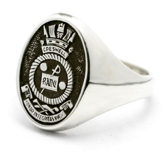 HMAS Creswell Sterling Silver Ring Stunning HMAS Creswell Solid Sterling Silver Ring order today from the military specialists. Our quality rings are custom-made to order - please choose carefully as changes to or cancellation of your