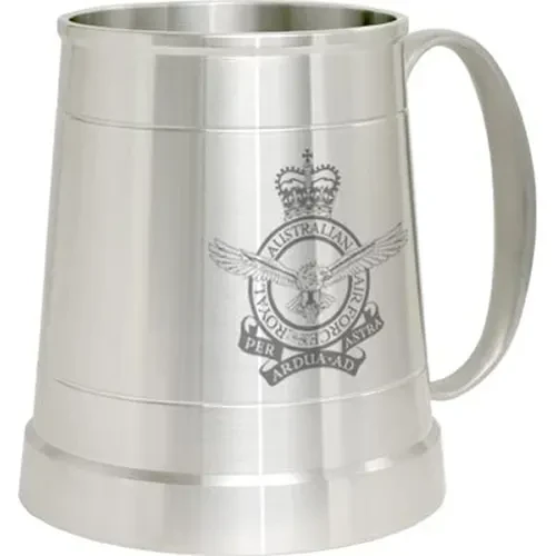 Air Force Pewter Tankard Air Force crest Engraved on a traditional pewter tankard from Military Shop. Order online now. This stylish tankard is a brilliant addition to your trophy shelf or pool room.
