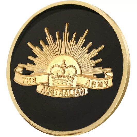 Army Medallion On Card 48mm Full Colour Enamel Medallion